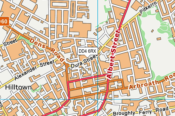 DD4 6RX map - OS VectorMap District (Ordnance Survey)