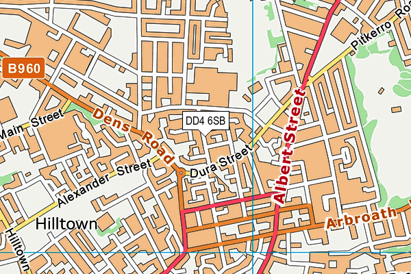 DD4 6SB map - OS VectorMap District (Ordnance Survey)