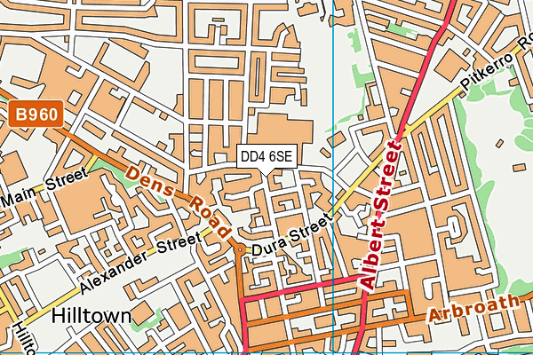 DD4 6SE map - OS VectorMap District (Ordnance Survey)
