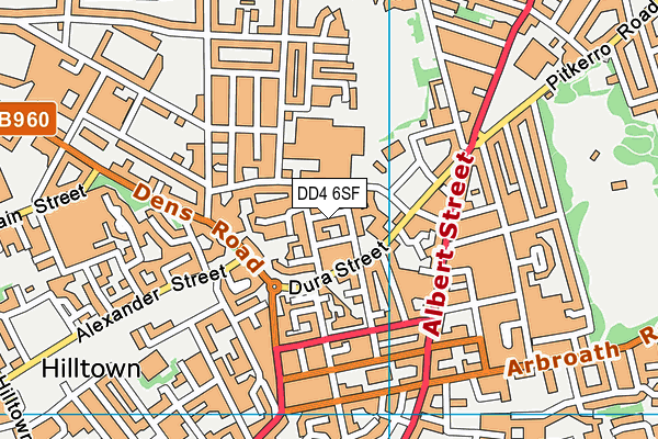 DD4 6SF map - OS VectorMap District (Ordnance Survey)