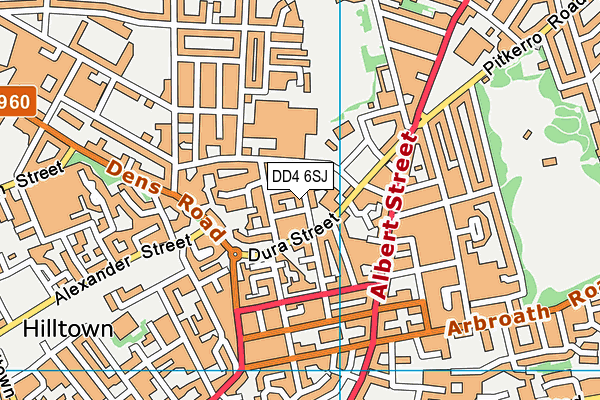 DD4 6SJ map - OS VectorMap District (Ordnance Survey)