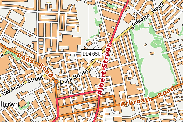 DD4 6SU map - OS VectorMap District (Ordnance Survey)