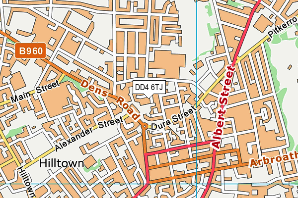 DD4 6TJ map - OS VectorMap District (Ordnance Survey)