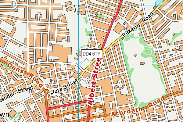 DD4 6TP map - OS VectorMap District (Ordnance Survey)