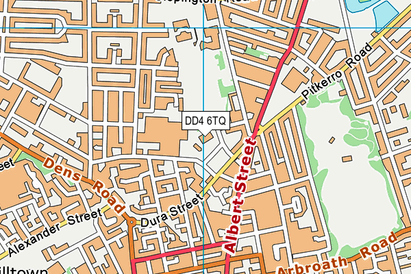 DD4 6TQ map - OS VectorMap District (Ordnance Survey)