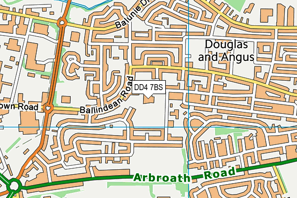 DD4 7BS map - OS VectorMap District (Ordnance Survey)