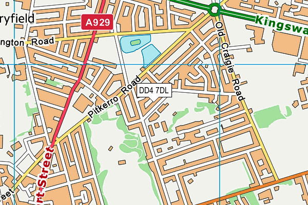 DD4 7DL map - OS VectorMap District (Ordnance Survey)
