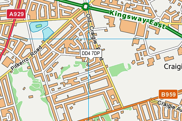 DD4 7DP map - OS VectorMap District (Ordnance Survey)