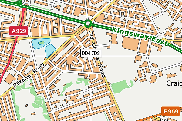 DD4 7DS map - OS VectorMap District (Ordnance Survey)