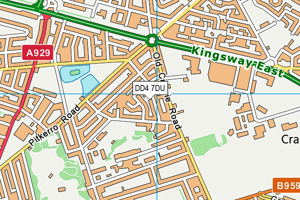DD4 7DU map - OS VectorMap District (Ordnance Survey)