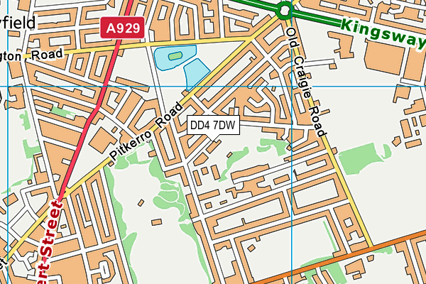DD4 7DW map - OS VectorMap District (Ordnance Survey)