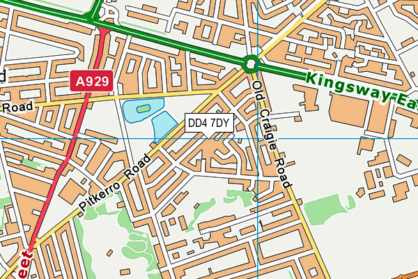DD4 7DY map - OS VectorMap District (Ordnance Survey)