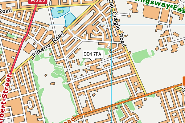 DD4 7FA map - OS VectorMap District (Ordnance Survey)