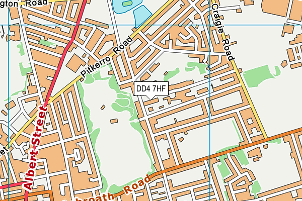 DD4 7HF map - OS VectorMap District (Ordnance Survey)