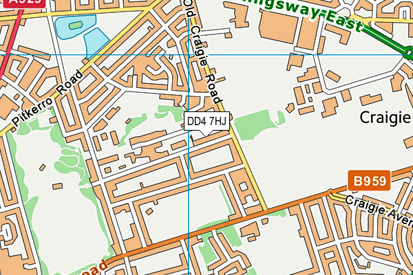 DD4 7HJ map - OS VectorMap District (Ordnance Survey)