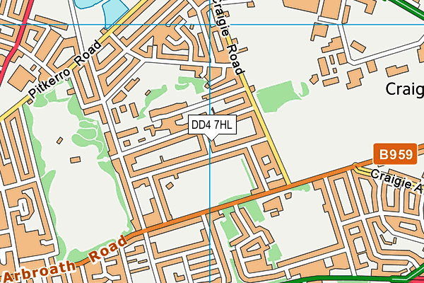 DD4 7HL map - OS VectorMap District (Ordnance Survey)
