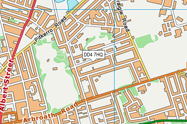 DD4 7HQ map - OS VectorMap District (Ordnance Survey)