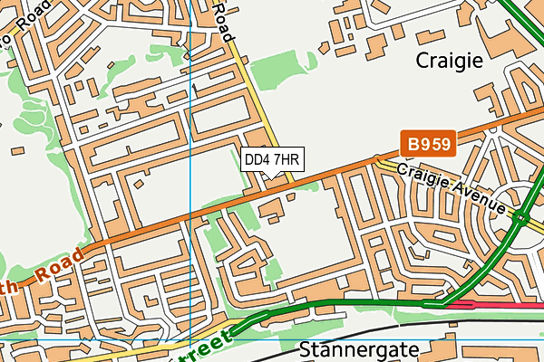 DD4 7HR map - OS VectorMap District (Ordnance Survey)