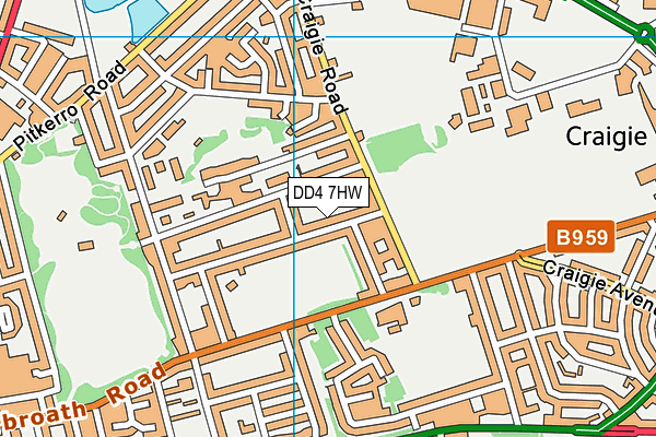DD4 7HW map - OS VectorMap District (Ordnance Survey)