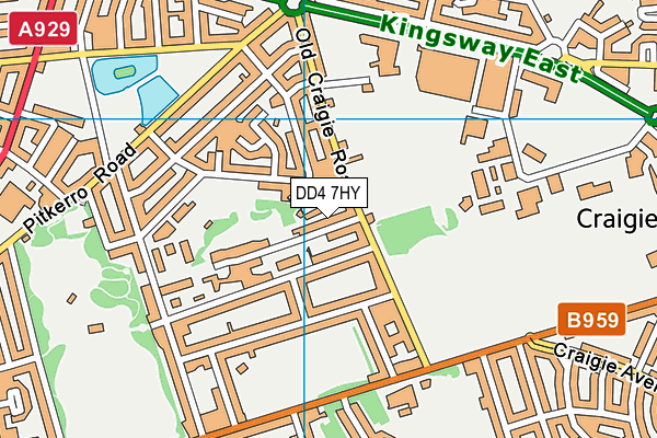 DD4 7HY map - OS VectorMap District (Ordnance Survey)