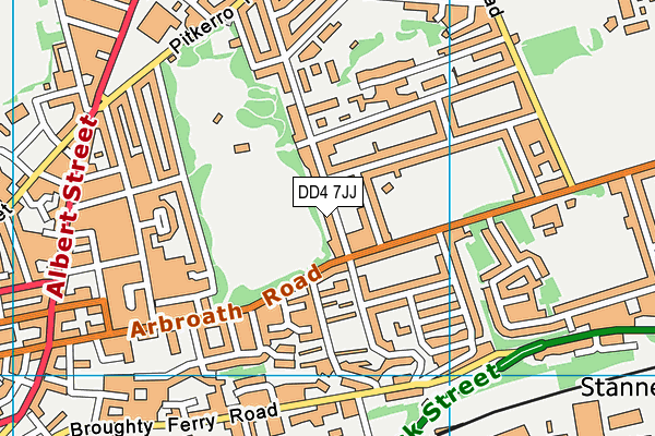 DD4 7JJ map - OS VectorMap District (Ordnance Survey)