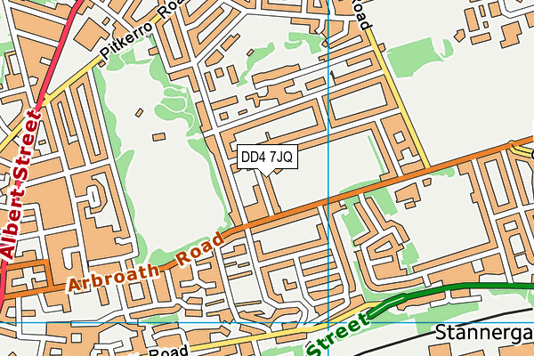 DD4 7JQ map - OS VectorMap District (Ordnance Survey)