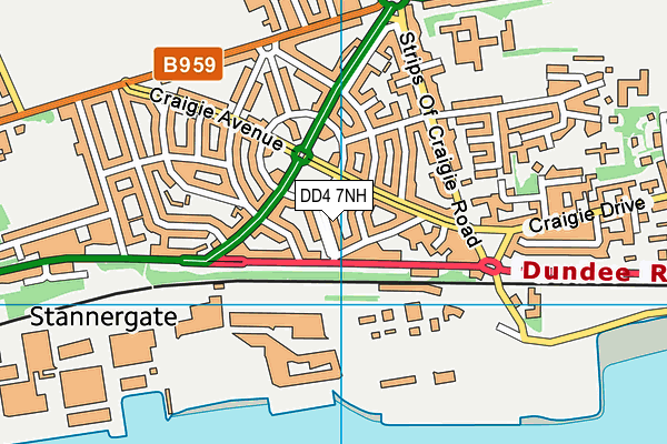 DD4 7NH map - OS VectorMap District (Ordnance Survey)