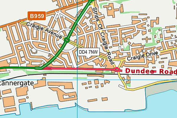 DD4 7NW map - OS VectorMap District (Ordnance Survey)