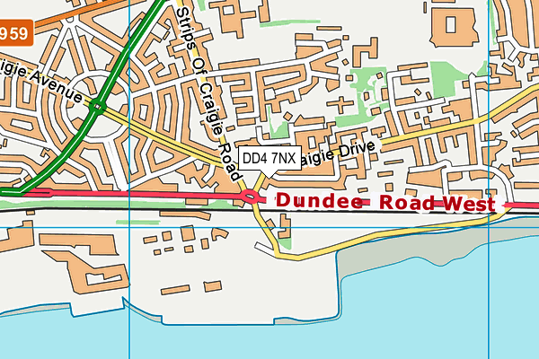 DD4 7NX map - OS VectorMap District (Ordnance Survey)