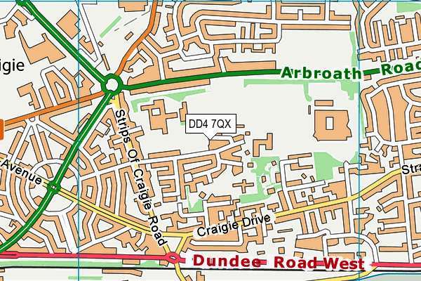 DD4 7QX map - OS VectorMap District (Ordnance Survey)