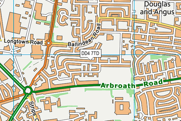 DD4 7TD map - OS VectorMap District (Ordnance Survey)