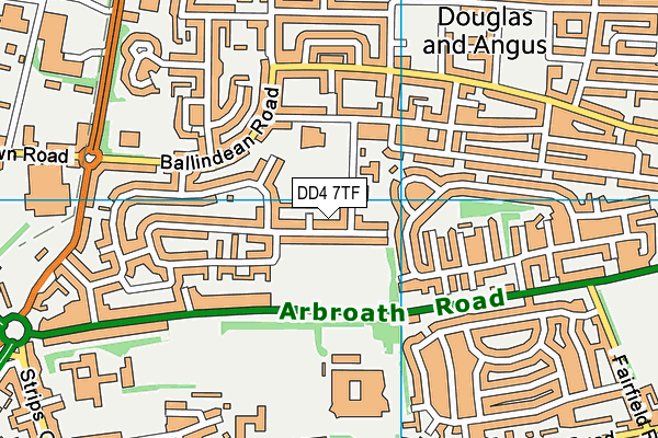 DD4 7TF map - OS VectorMap District (Ordnance Survey)