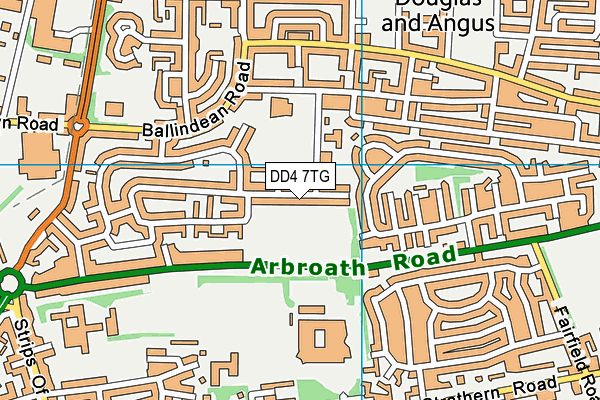 DD4 7TG map - OS VectorMap District (Ordnance Survey)