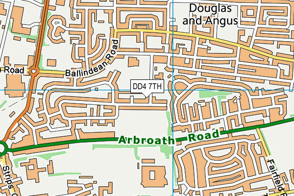DD4 7TH map - OS VectorMap District (Ordnance Survey)