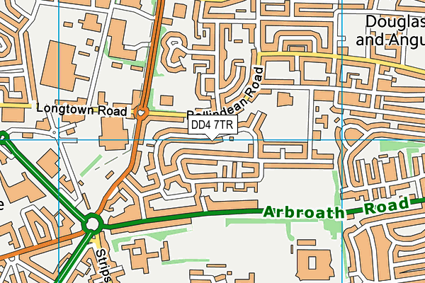 DD4 7TR map - OS VectorMap District (Ordnance Survey)