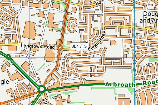 DD4 7TS map - OS VectorMap District (Ordnance Survey)