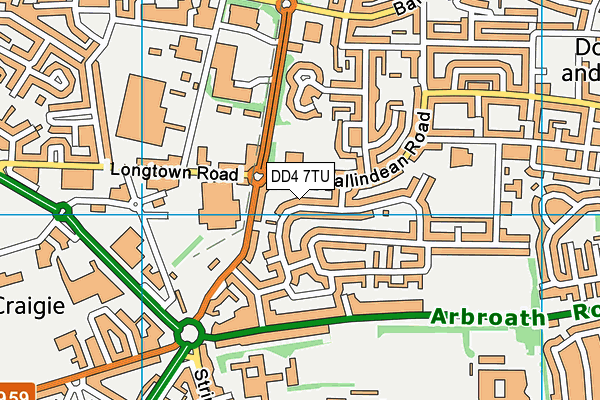DD4 7TU map - OS VectorMap District (Ordnance Survey)