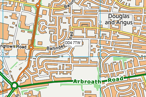 DD4 7TW map - OS VectorMap District (Ordnance Survey)