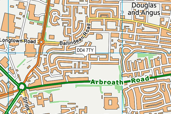 DD4 7TY map - OS VectorMap District (Ordnance Survey)