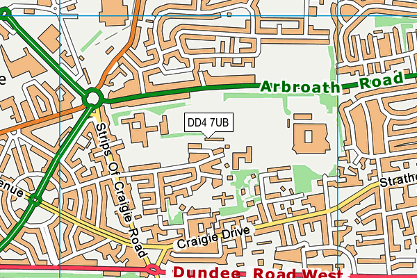 DD4 7UB map - OS VectorMap District (Ordnance Survey)