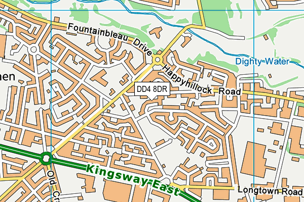 DD4 8DR map - OS VectorMap District (Ordnance Survey)