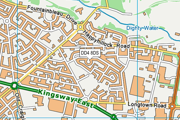 DD4 8DS map - OS VectorMap District (Ordnance Survey)