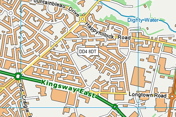 DD4 8DT map - OS VectorMap District (Ordnance Survey)