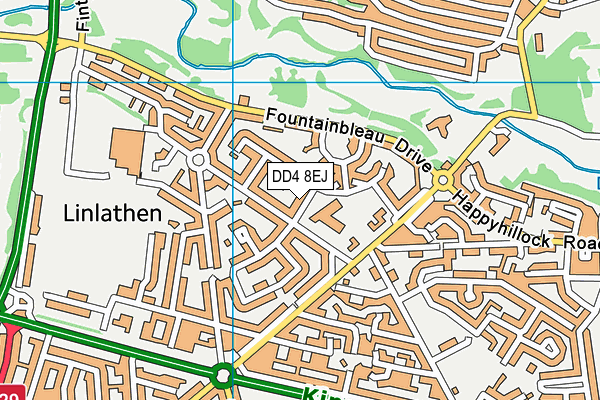 DD4 8EJ map - OS VectorMap District (Ordnance Survey)