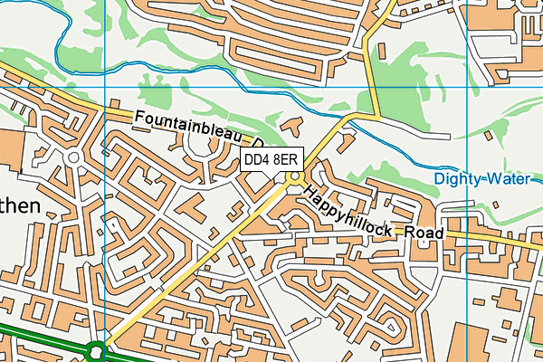 DD4 8ER map - OS VectorMap District (Ordnance Survey)