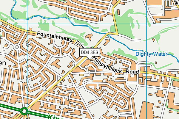 DD4 8ES map - OS VectorMap District (Ordnance Survey)