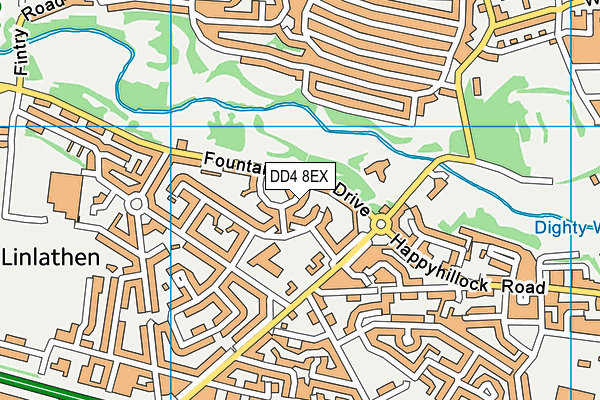 DD4 8EX map - OS VectorMap District (Ordnance Survey)