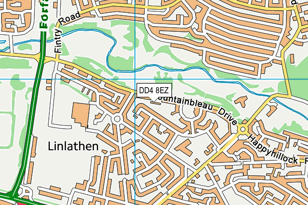 DD4 8EZ map - OS VectorMap District (Ordnance Survey)