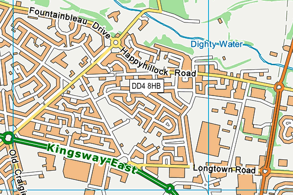DD4 8HB map - OS VectorMap District (Ordnance Survey)