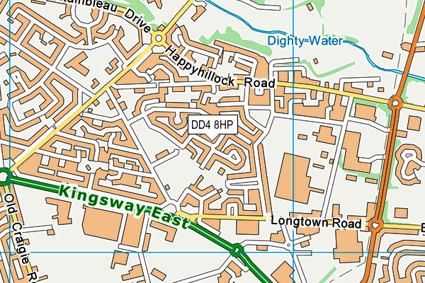 DD4 8HP map - OS VectorMap District (Ordnance Survey)